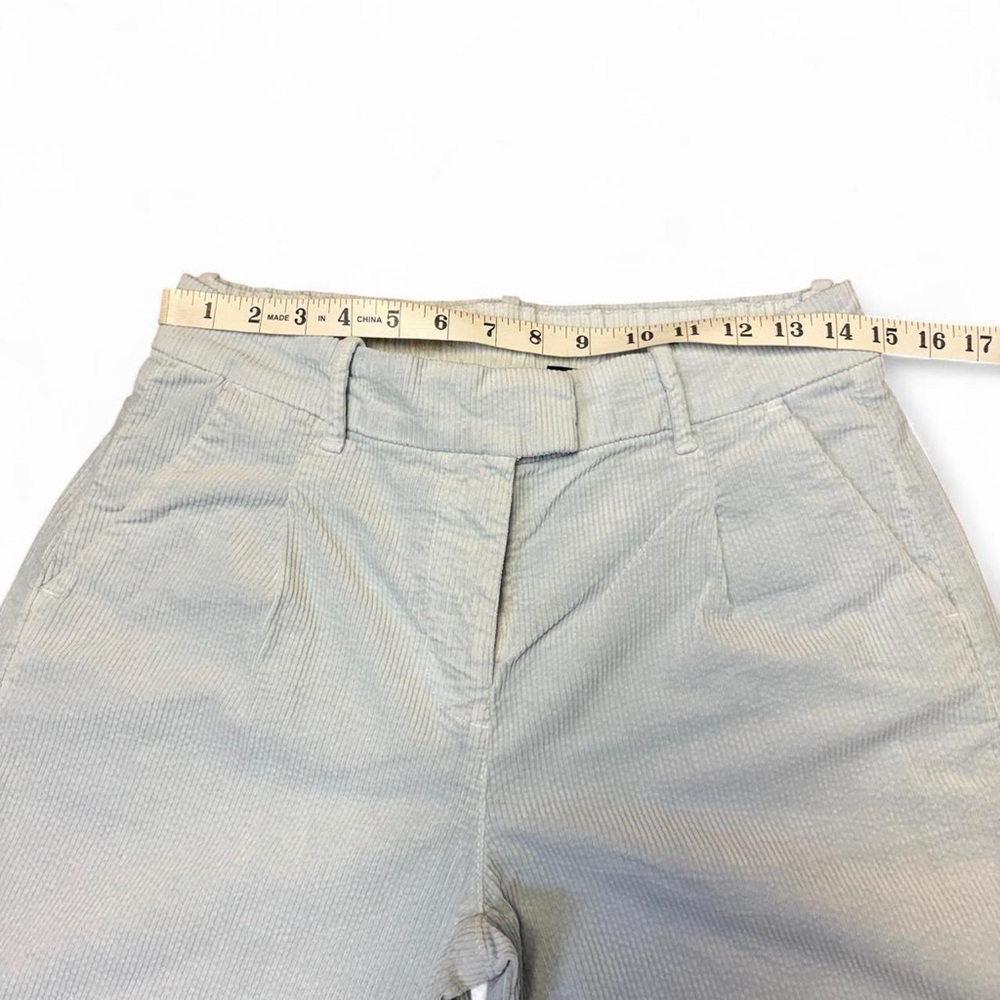 American Eagle Wide Leg Trouser Pants Womens 4 Light Blue Corduroy Baggy - Picture 5 of 13